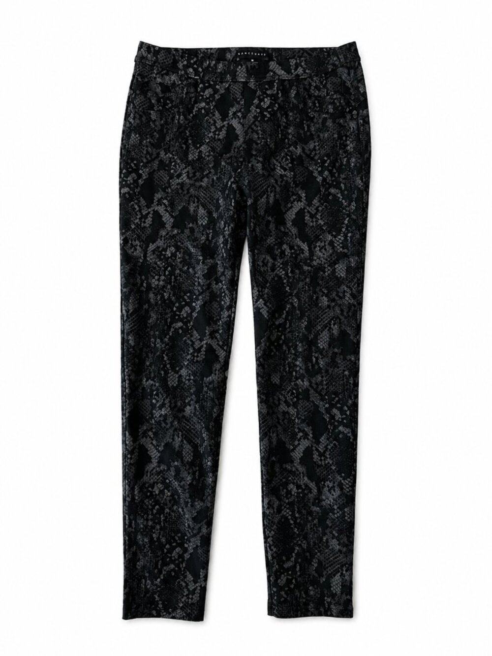 Sanctuary Grease Leggings M Black Gray Snake Print Pull-On Skinny Pants Stretch